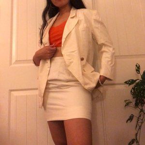 Vintage Suffragette White 2-Piece Suit